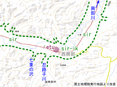 興部川の地図2