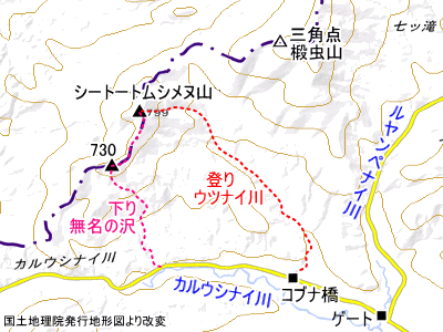 シートートムシメヌ山広域図