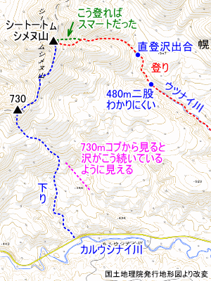 シートートムシメヌ山地図