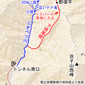 野塚岳の地図2