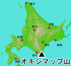 オキシマップ山位置の地図