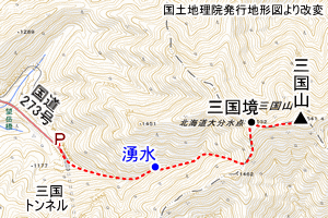 三国山の地図