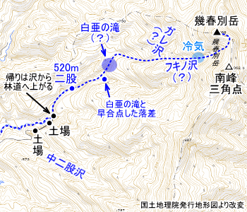 幾春別岳地図2
