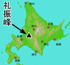 礼振峰の位置の地図
