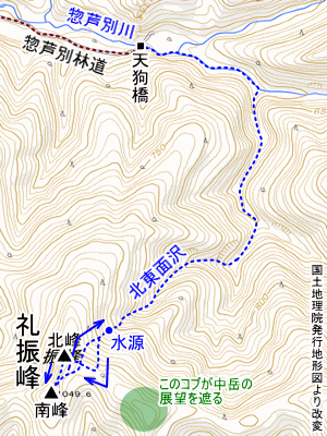 礼振峰の地図