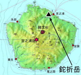 鉈折岳の位置の地図
