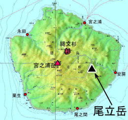 尾立岳の位置の地図