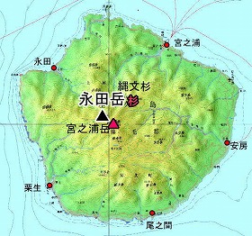 永田岳の位置の地図