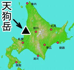 岩尾天狗岳位置の地図