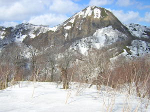 南から見た岩子岳