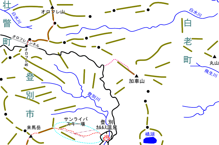 加車山の地図