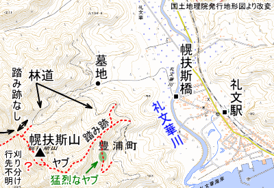幌扶斯山の地図2