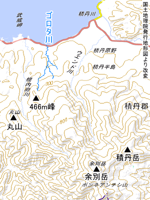 丸山・466m峰の地図