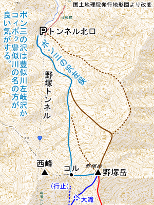 野塚岳の地図1