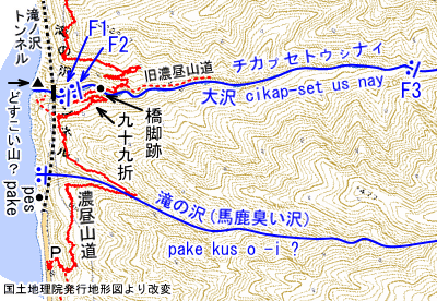 大沢付近の地図1