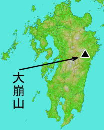 大崩山の位置の地図