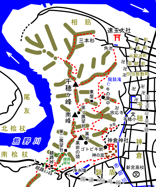 千穂ヶ峰の地図