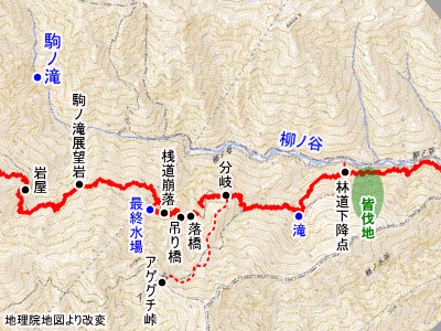 出口峠の地図2