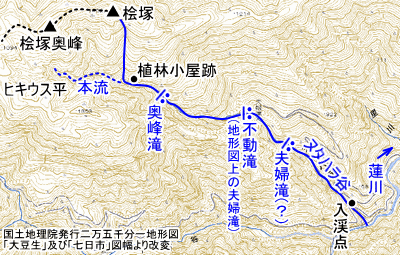ヌタハラ谷の地図
